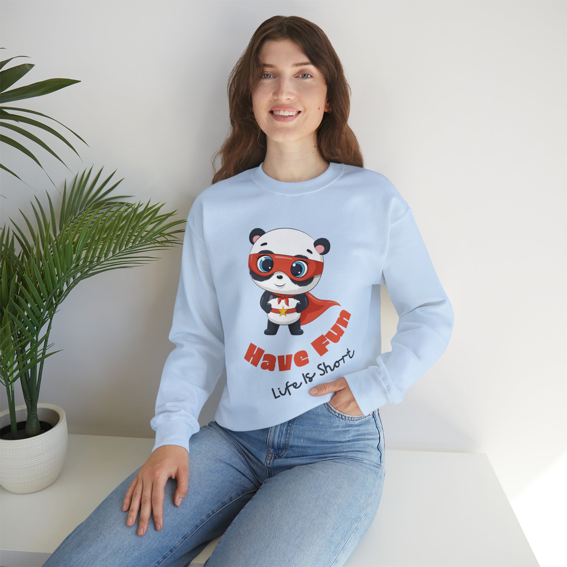 "Casual Have Fun sweatshirt with playful, feel-good graphic