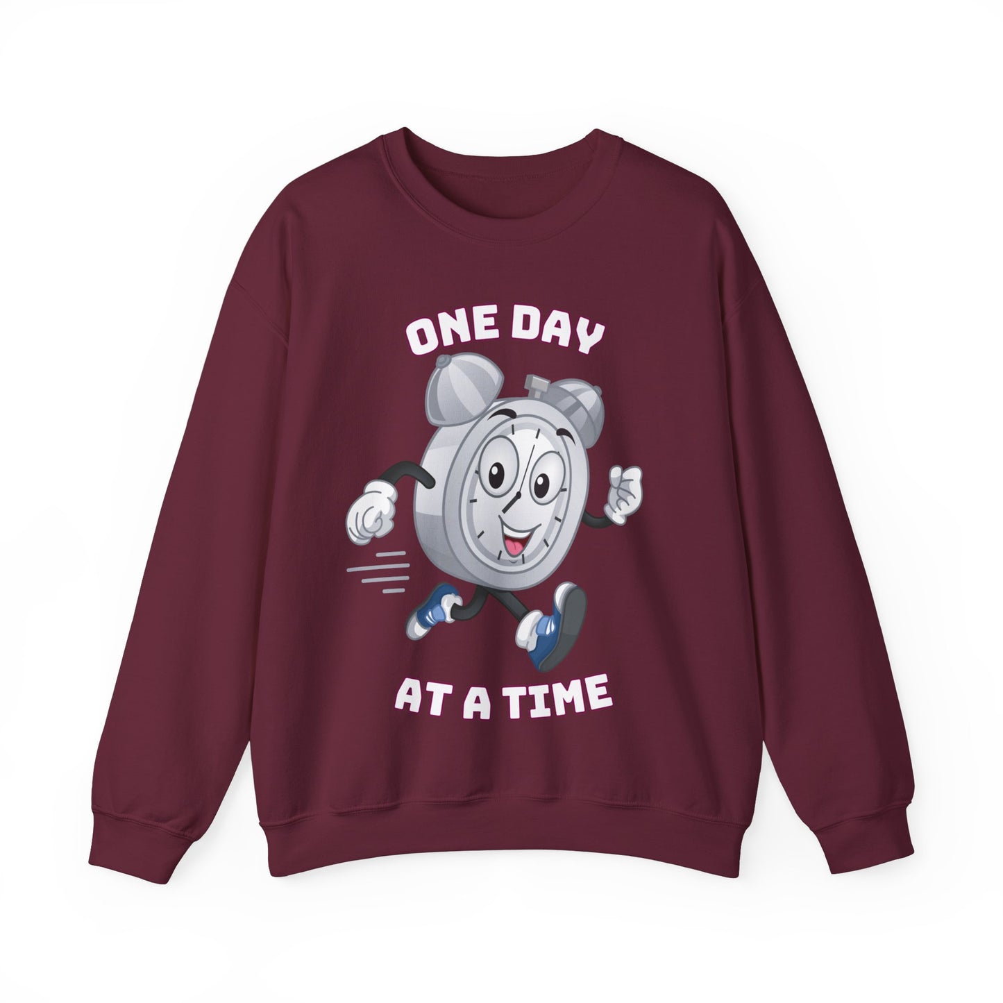 Classic crewneck with One Day At a Time message