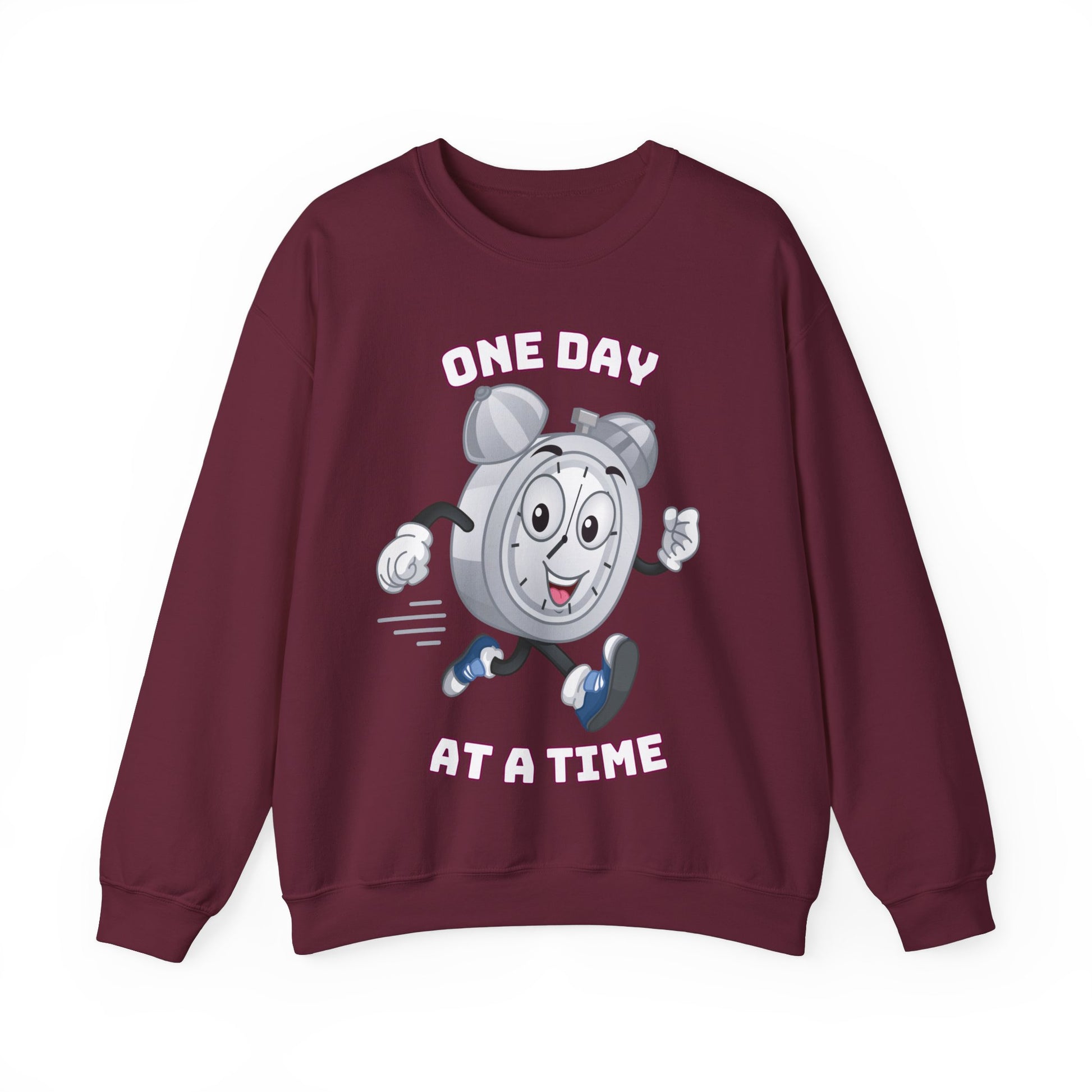 Classic crewneck with One Day At a Time message