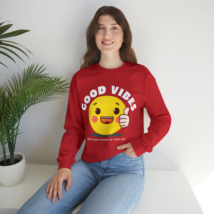 Cozy Good Vibes sweatshirt perfect for spreading positivity