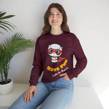 "Cozy Have Fun sweatshirt with a positive and playful graphic