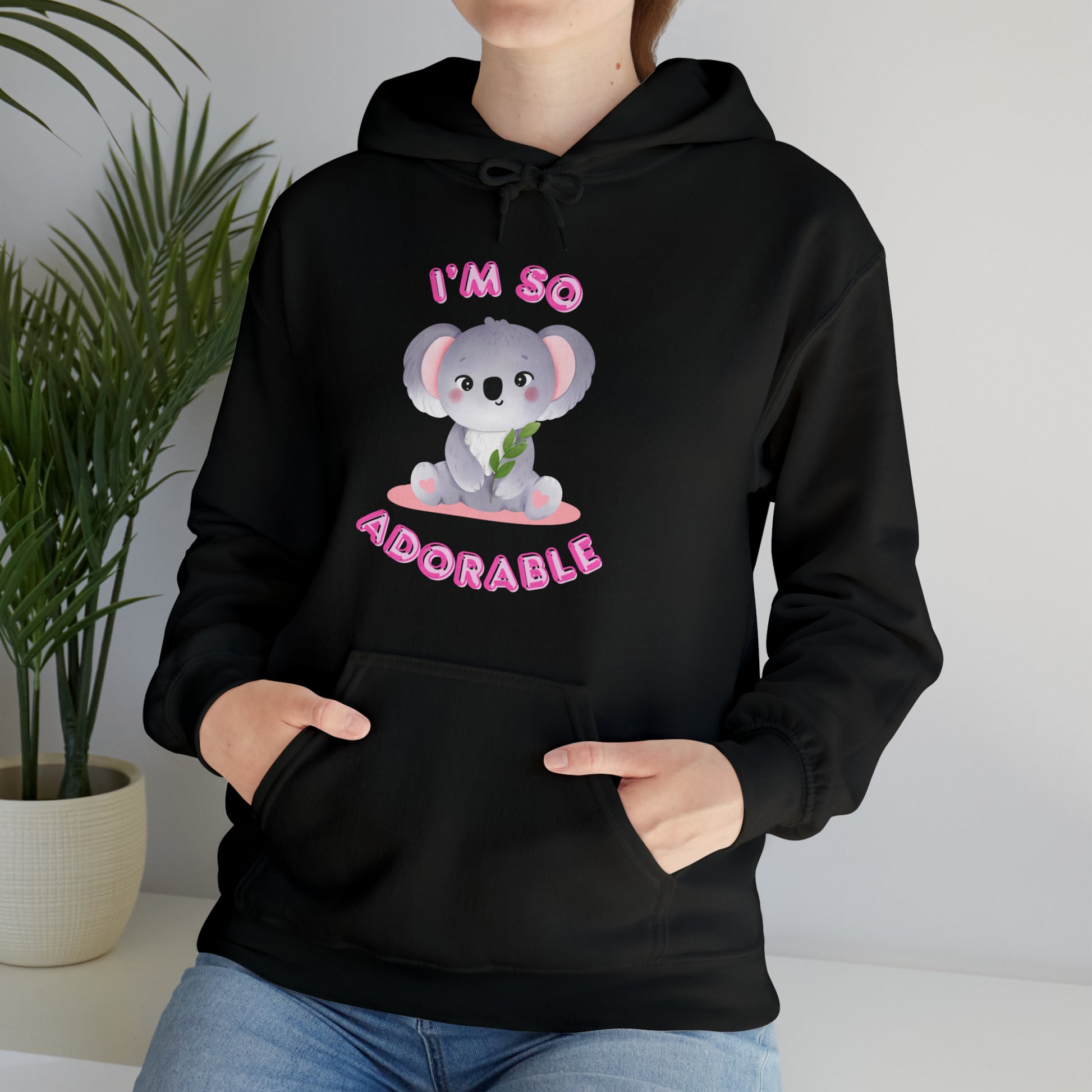 I’m So Adorable hoodie with bold playful typography