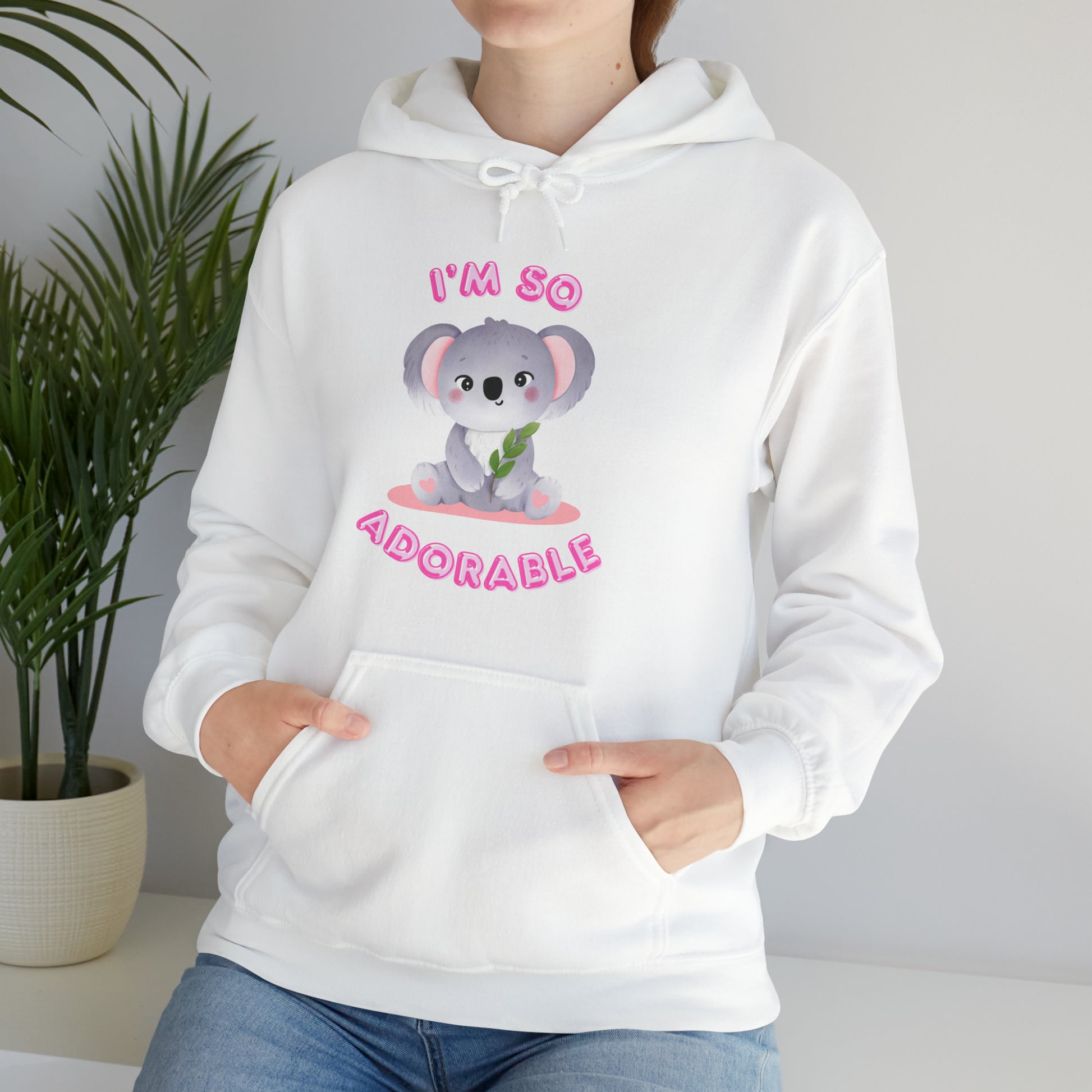 “I’m So Adorable hoodie with cute playful text design