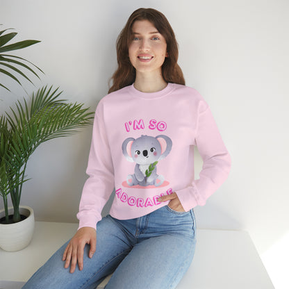 “I’m So Adorable sweatshirt styled with jeans for casual look