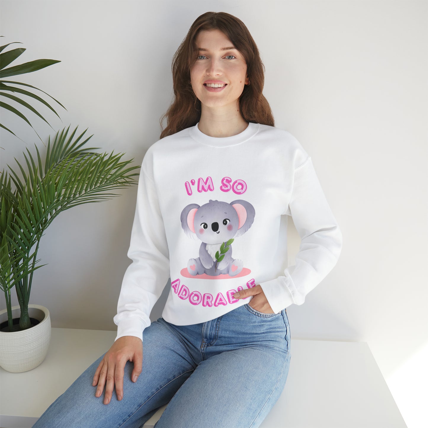 “I’m So Adorable sweatshirt with sweet pastel graphic”