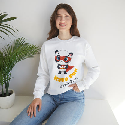 Life-inspired Have Fun sweatshirt with a bright, positive print"
