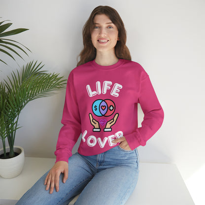 "Life Lover sweatshirt with an inspiring life-affirming print"