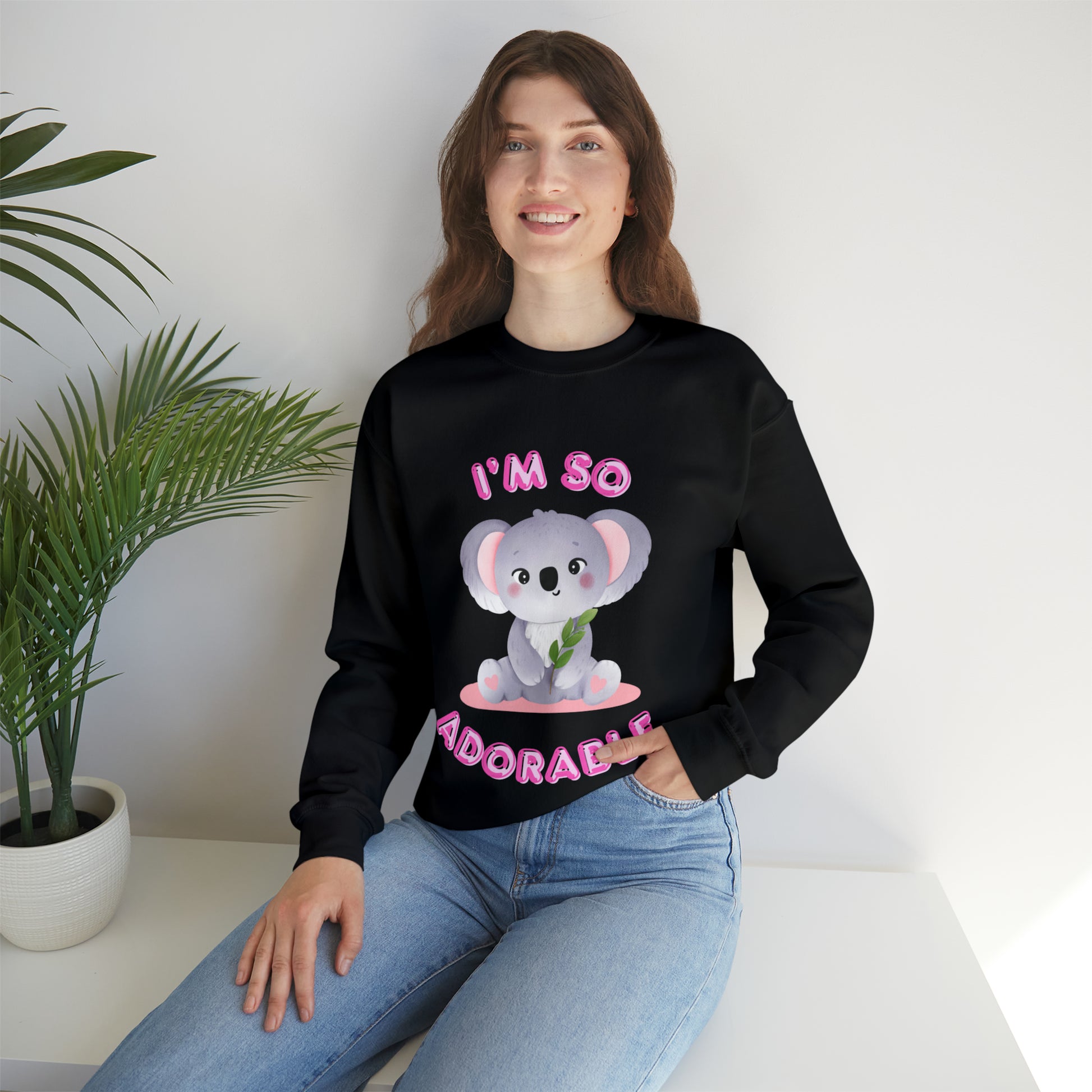“Minimal I’m So Adorable sweatshirt in soft cotton blend