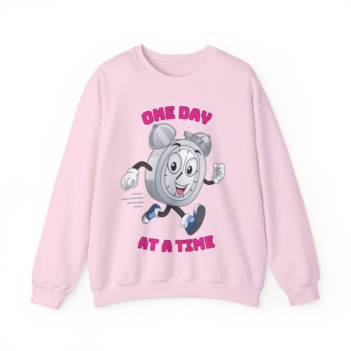 “Modern One Day At a Time text sweatshirt”