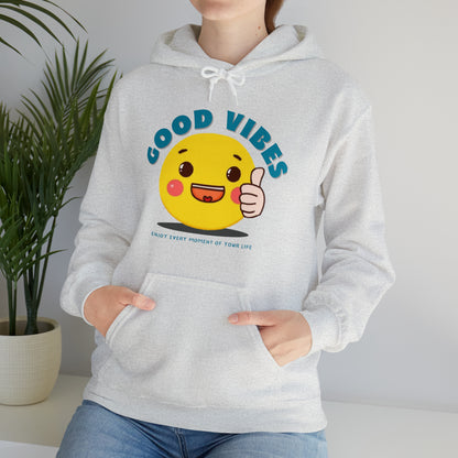 "Relaxed-fit Good Vibes hoodie for easygoing days