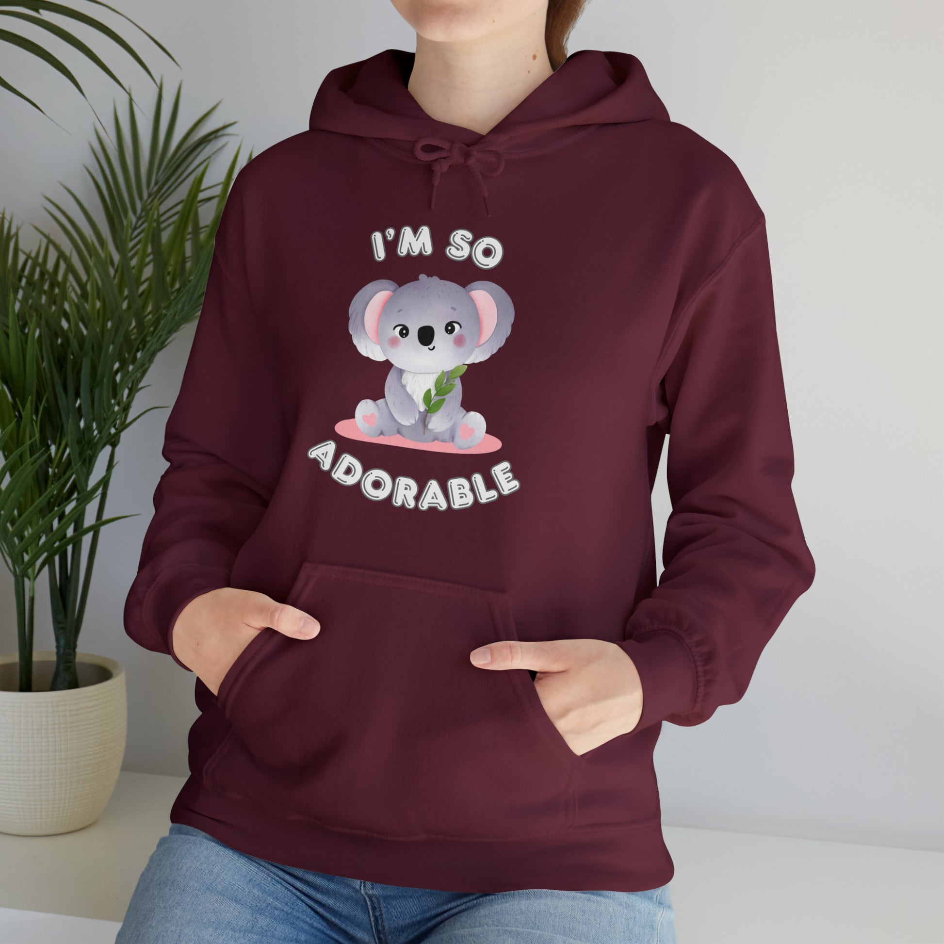 “Soft I’m So Adorable hoodie featuring adorable graphic print