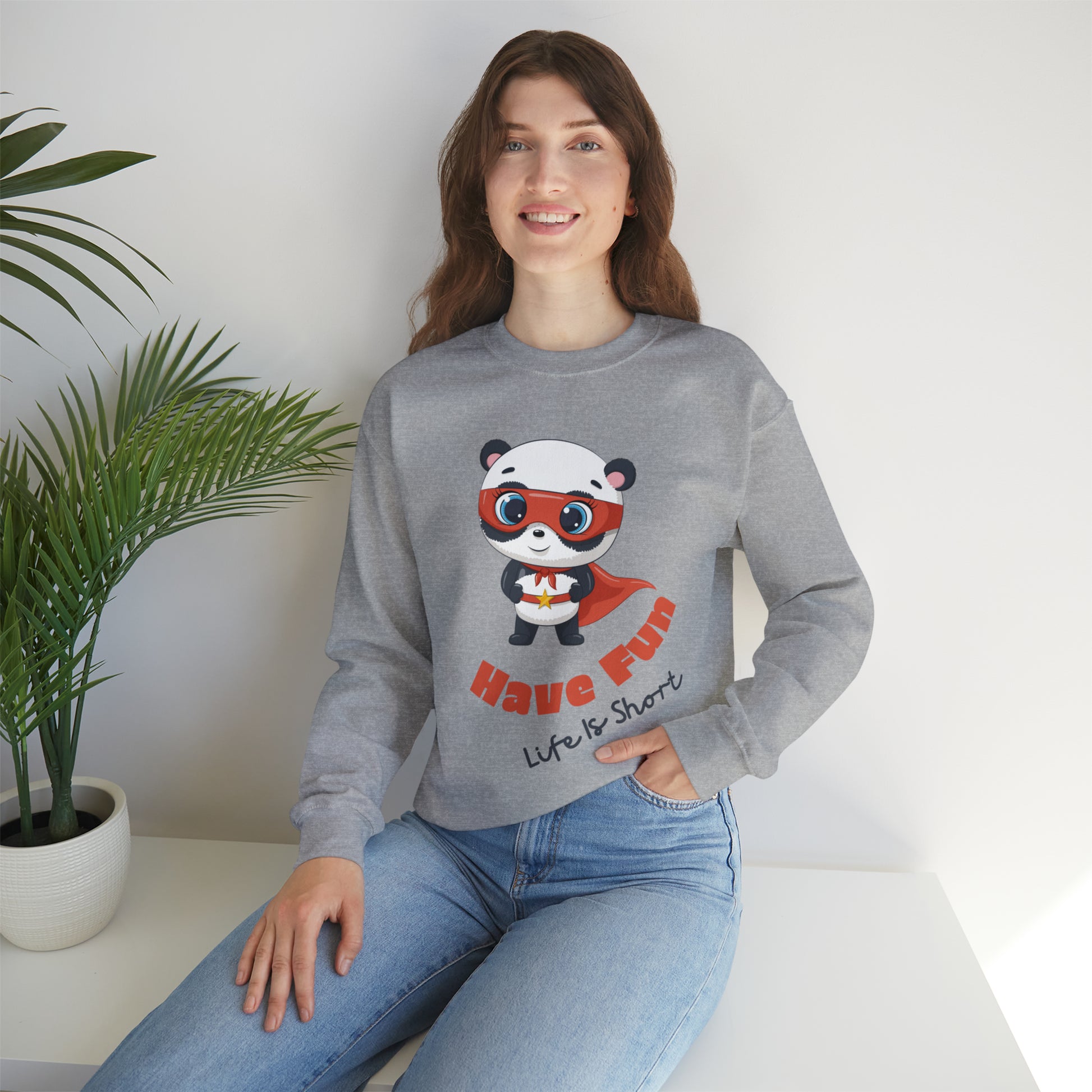 Trendy Have Fun sweatshirt with cheerful and bold text"