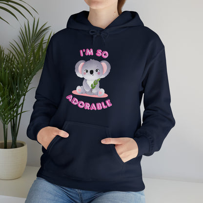 “Trendy I’m So Adorable hoodie styled for cute casual fashion