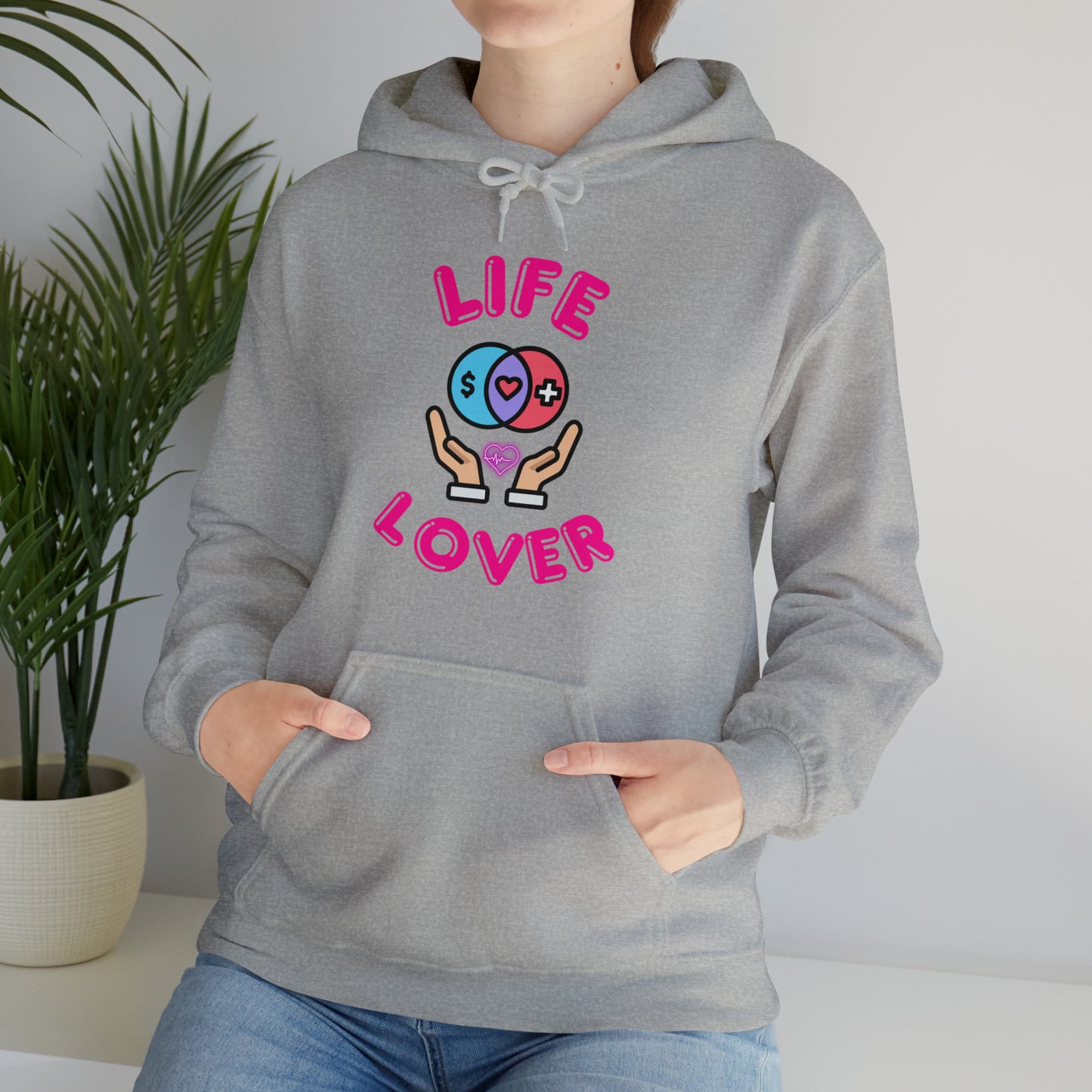Trendy Life Lover hoodie featuring a motivational slogan