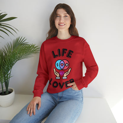 Trendy Life Lover sweatshirt with vibrant colors and message"