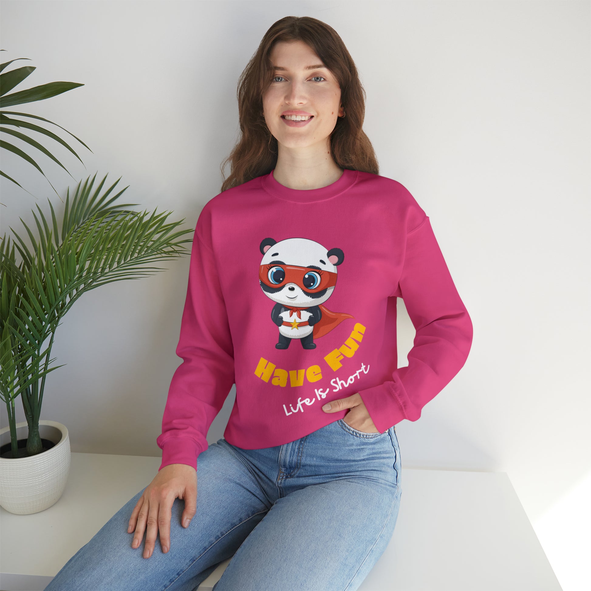 "Warm Have Fun sweatshirt for spreading positivity and joy"